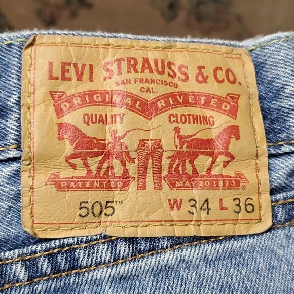 505 REGULAR FIT STRAIGHT LEG JEANS 34/36 - Picture 7 of 11